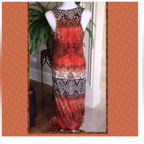 ILLA ILLA Dresses & Skirts - ILLA ILLA LADIES TRIBAL MAXI DRESS BURNT ORANGE NWT